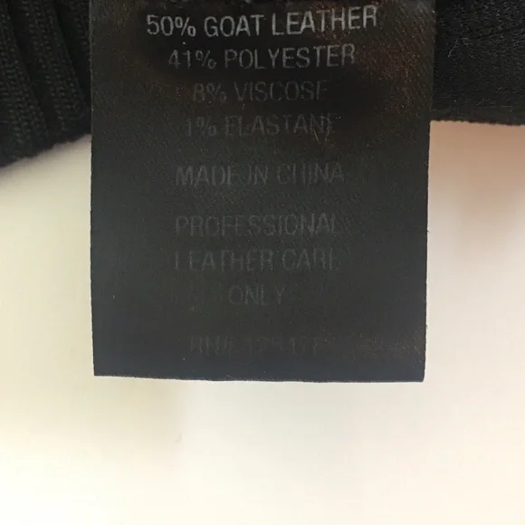 Ohne Titel Black Leather Quilted Sweatshirt / Sweater - xs, extra small - Picture 7 of 7